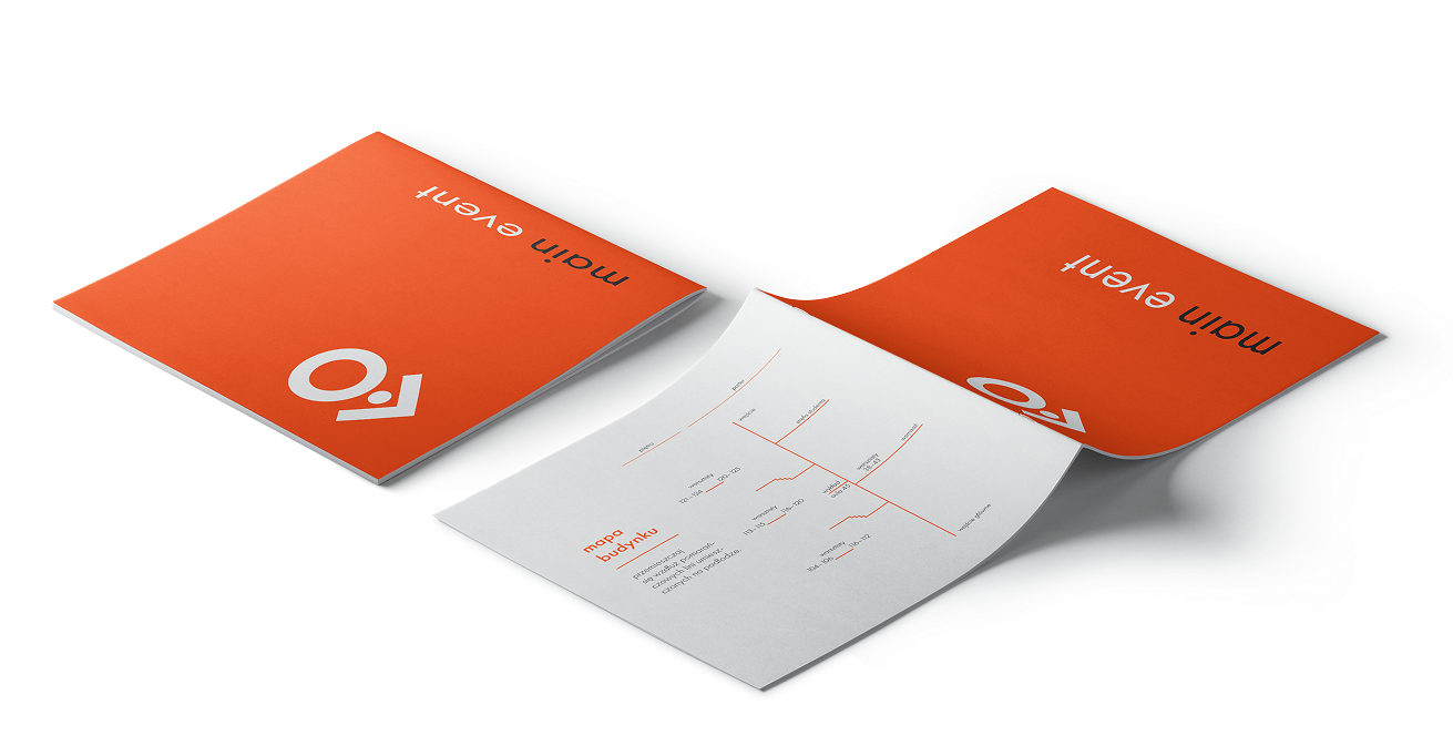 Main Event brochure and printed map mockup